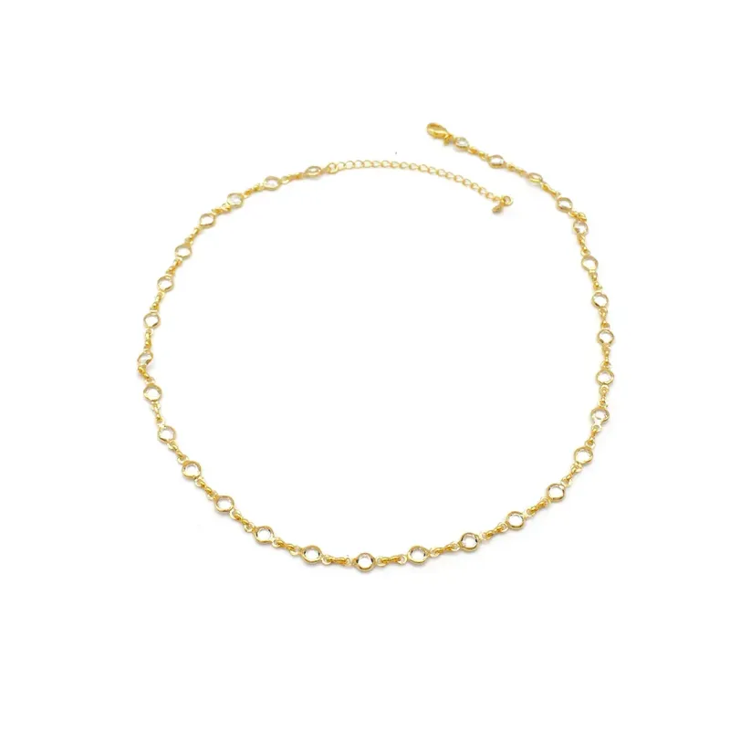 CKN0292/CHOKER DE ESFERAS CRISTAIS